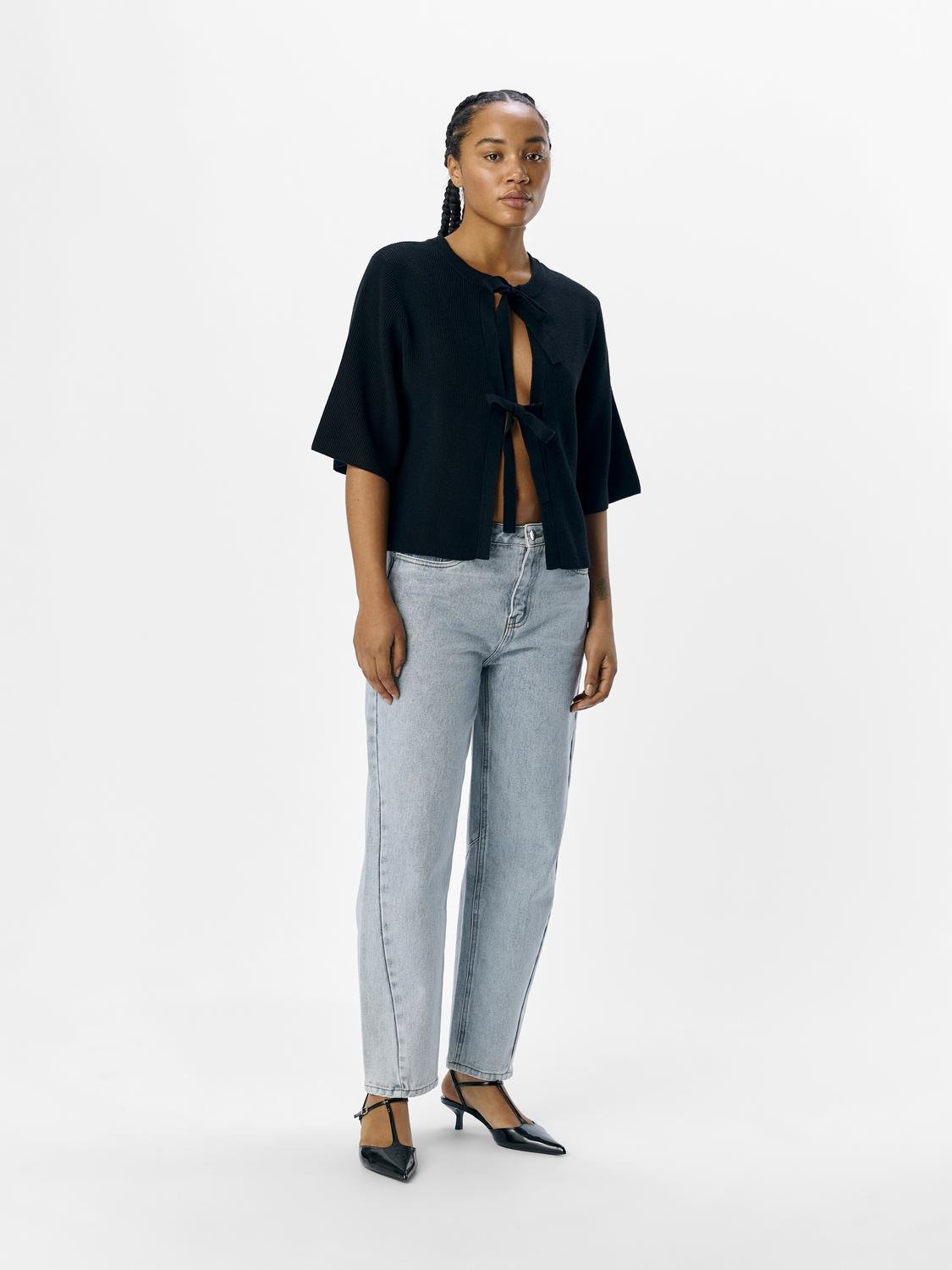 OBJULLA Knit Cardigan - Black - VERO MODA & VILA Bergvik